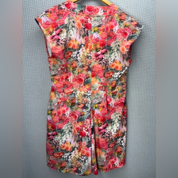 Athleta Med Marlow Romper Renewed Bloom Pink Floral Travel Athleisure Shorts EUC - Picture 6 of 9